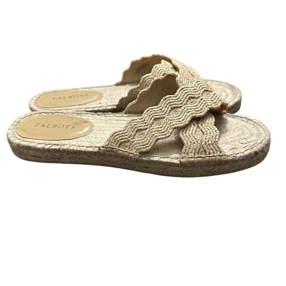 Talbots Hester Crisscross Raffia Espadrille Flat Sandals 11 - Picture 7 of 15